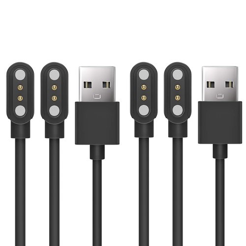 Compatible with Fecoul Smart Glasses Charger, Magnetic Replacement Charger Compatible for Fecoul G10Z Smart Glasses (2 Pack-Black+Black)