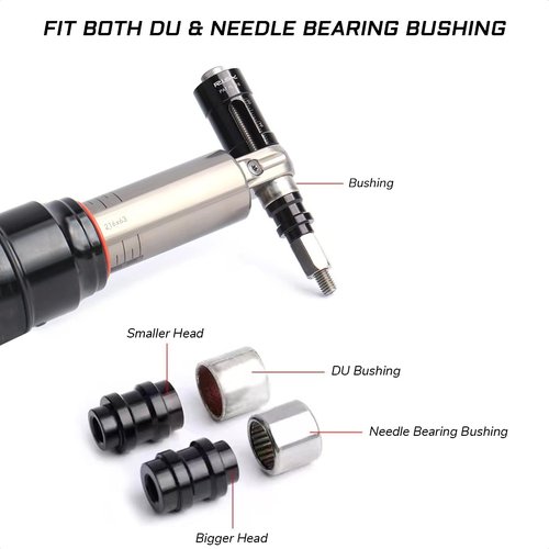KIEVODE Bike Rear Shock Eyelet Bushing Removal and Installation Tool for Rockshox and Fox Suspension Systems - for Mountain Road Bicycles and MTBs