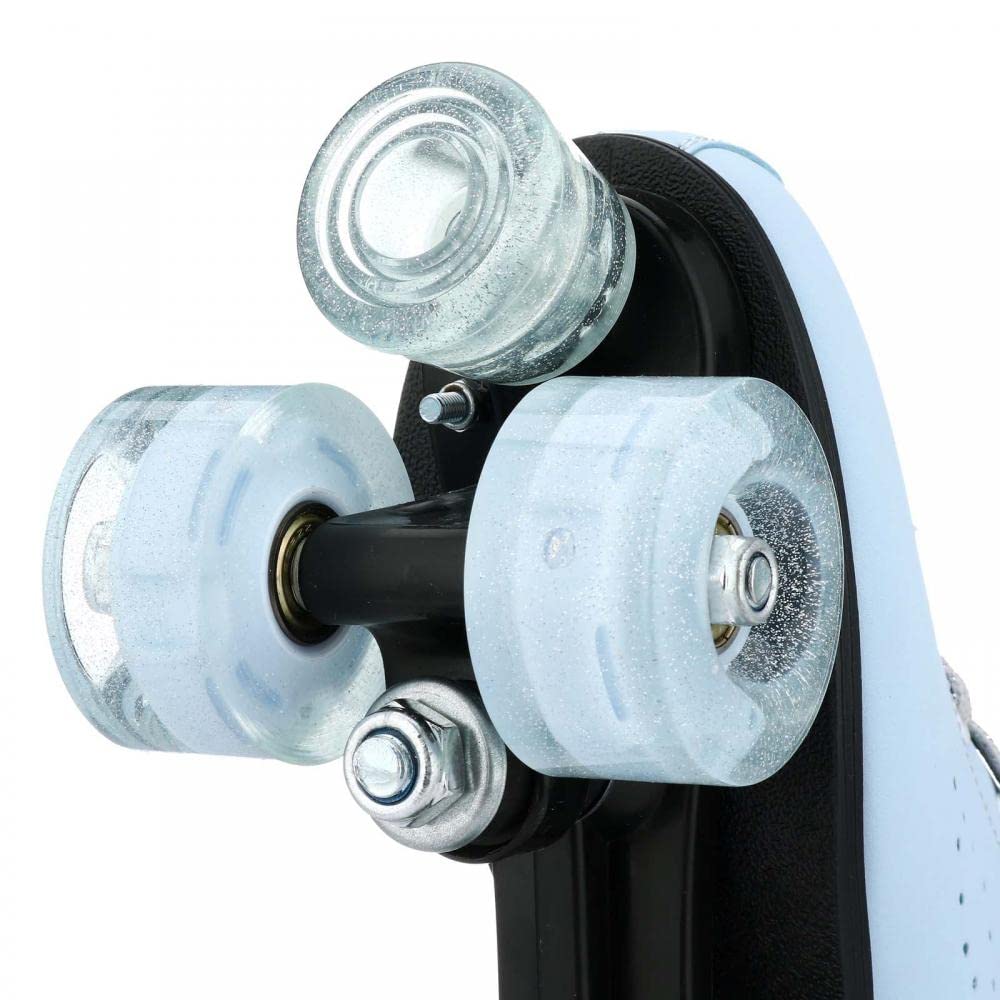 XUDREZ Women's SkyBlue Frosted Material Roller Skates, Classic Double-Row High-top Skates for Beginner, Indoor Outdoor Use (US:8)