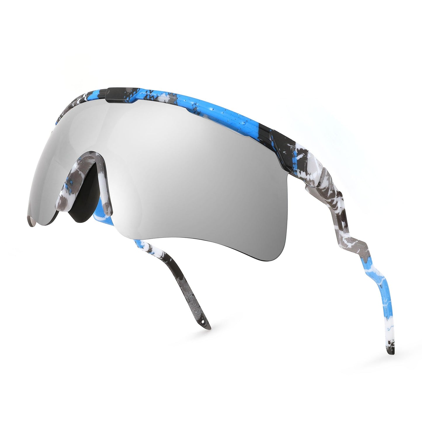 FEISEDY Sunglasses for Men and Women, Polarized Large Retro Rimless Glasses TR90 Frame for Baseball, Cycling, Sports B4073