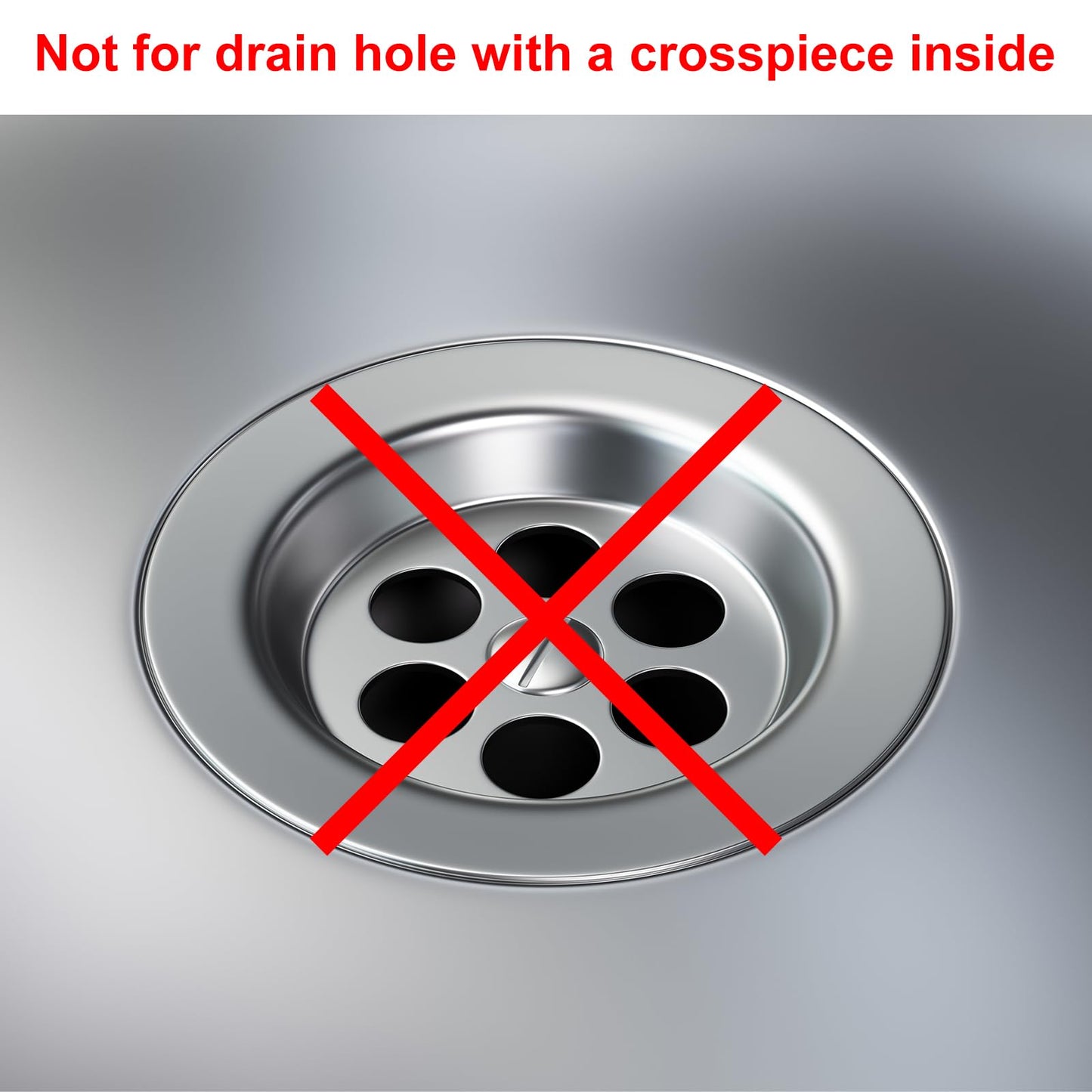 uxcell 2 Pack Shower Drain Strainer, 2" x 2.5" Stainless Steel Floor Drain Strainer Deep Sink Hair Catcher for Kitchen Bathroom Balcony Floor Drain, Fit Hole Size from 1.57" to 2.56"