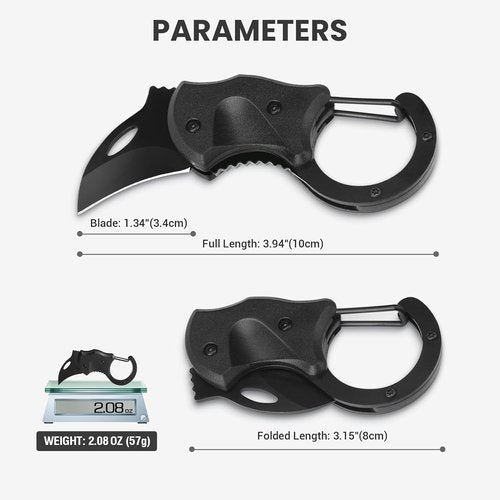 FUNBRO Small Pocket Knife - Keychain Box Cutter with 1.34-Inch Blade | Mini EDC Folding Knife for Everyday Carry