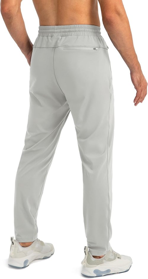 G Gradual Men's Athletic Joggers - Tapered Sweatpants with Zipper Pockets for Workout & Running