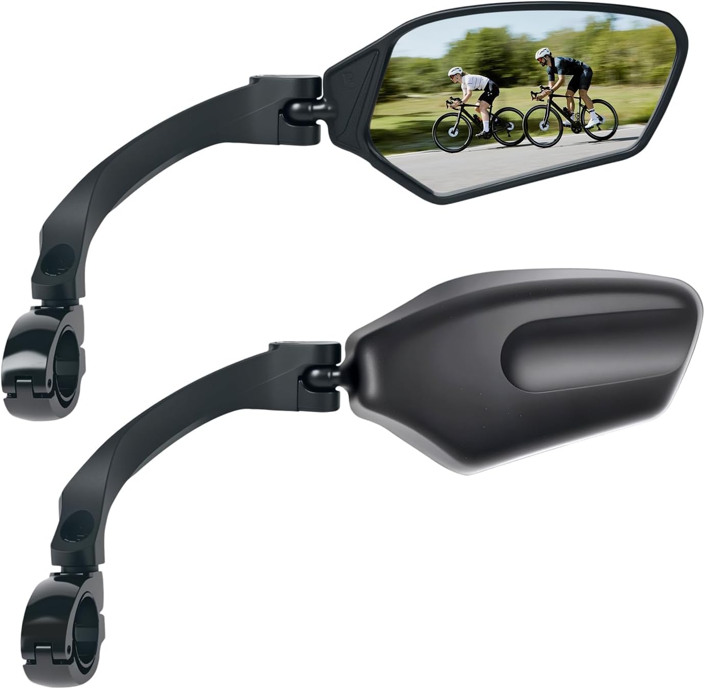 Skiennix Adjustable Handlebar Bike Mirrors - HD Shatterproof, 360° Rotatable, Universal Fit (1 Pair)