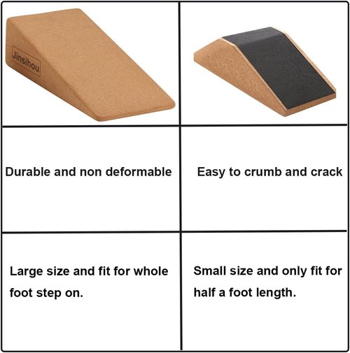 **Squat Wedge Block | Non-Slip Slant Board for Calf Stretching - Heavy Duty Incline Ramp (2pcs)**