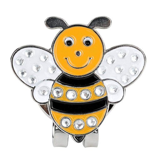 Golf Hat Clip, Cute Bee Pattern Detachable Magnetic Ball Marker Golfer Accessory for Women Kids Golfing