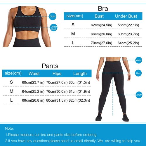 WodoWei Women 2 Piece Workout Outfits Sports Bra Seamless Leggings Yoga Gym Activewear Set (YO610-Sorbet Pink Marl-L)