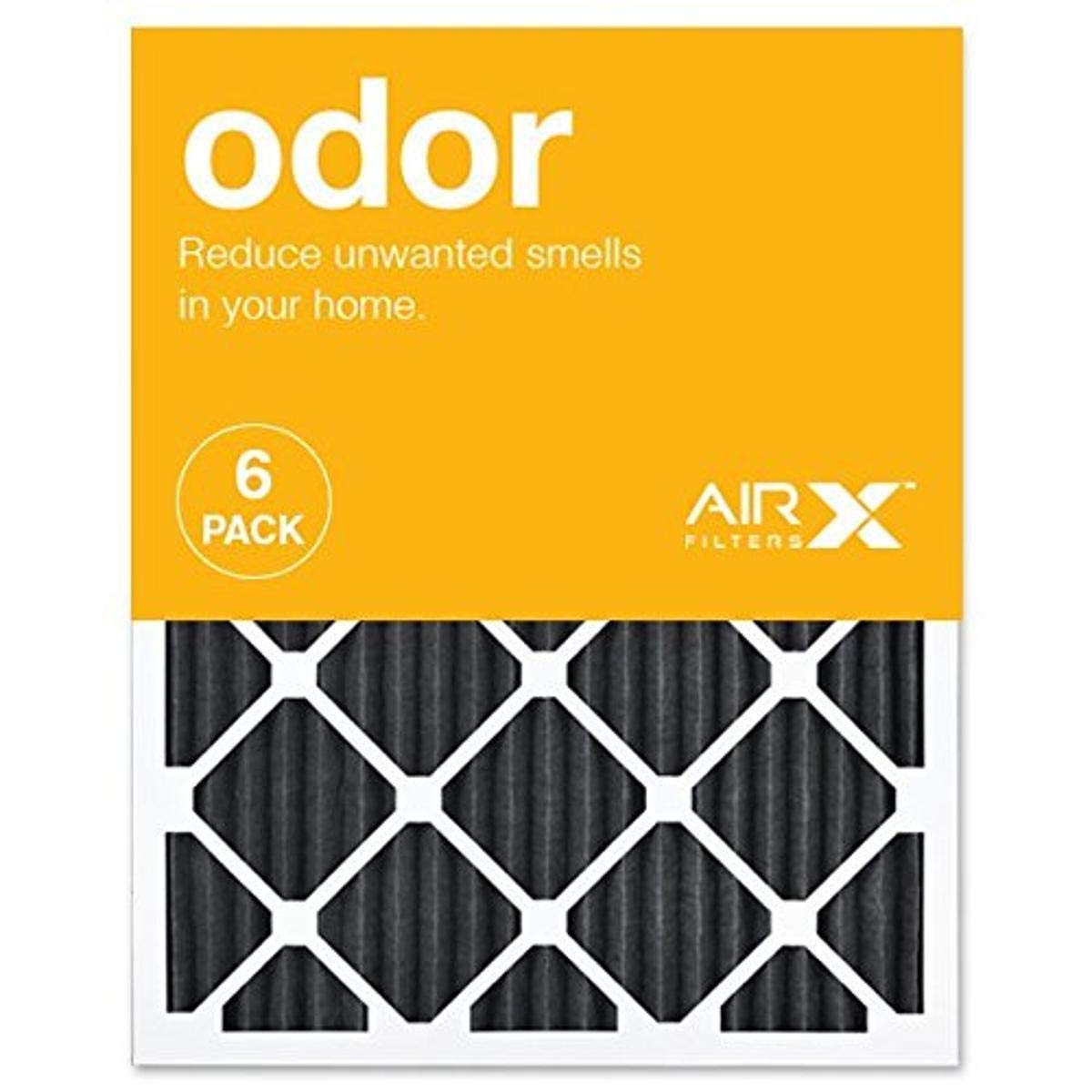 AIRX FILTERS WICKED CLEAN AIR. ODOR 20x25x1 MERV 7 Carbon Pleated Air Filter - Made in the USA - Box of 6
