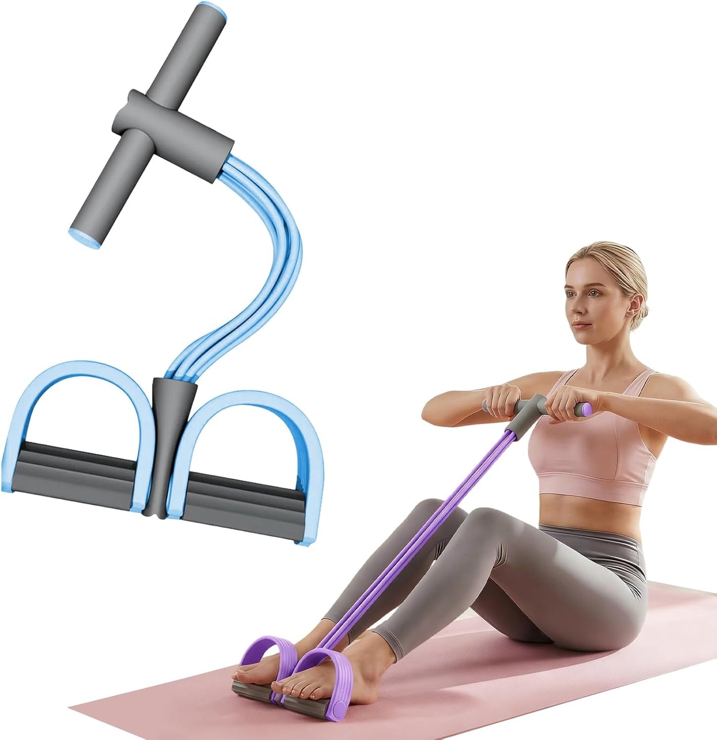 Pedal Resistance Bands - Multifunctional Elastic Yoga Bands for Full-Body Workouts | Natural Rubber