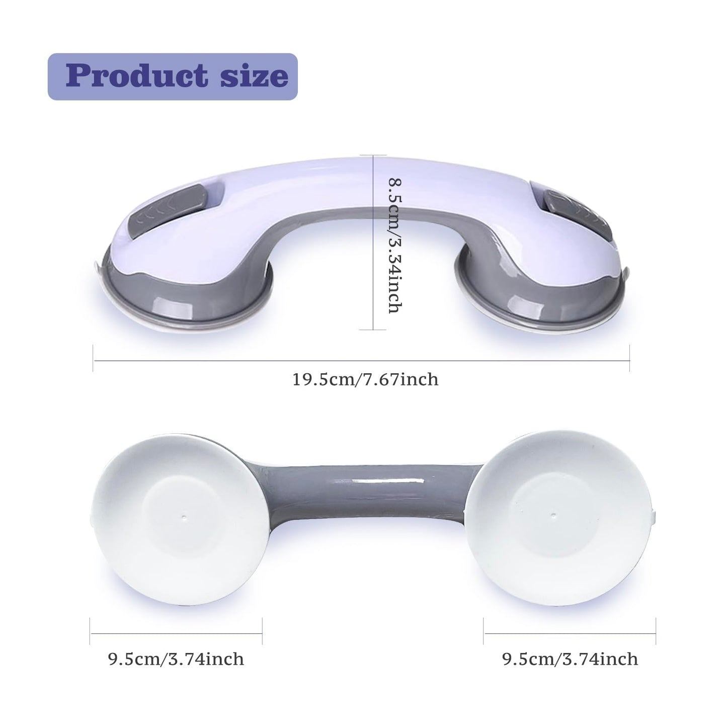 1 Pack Grab Bars for Showers - Shower Handle Strong Suction Shower Bar, Safety Grab Bars for Bathtubs and Showers Chair for Inside Shower Accessories, Bathroom Grab Bar for Seniors, Handicap,Elderly