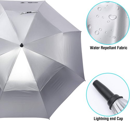 G4Free 72-Inch Golf Umbrella - UV Protection, Auto Open, Windproof Design | Oversized Double Canopy