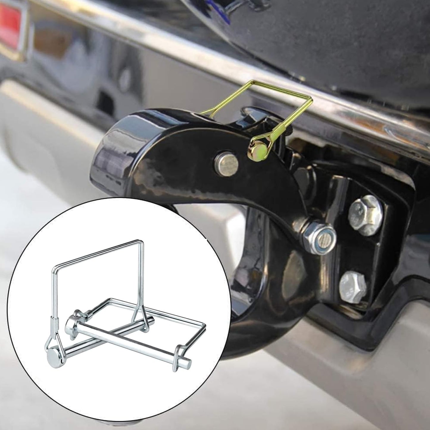 Truleego 4 Pack Trailer Hitch Pin 1/4x4 Inch, Zinc Coated Carbon Steel, Heavy Duty Safety Lock Pin for Boat, RV, Utility Trailers, Secure & Durable Connection