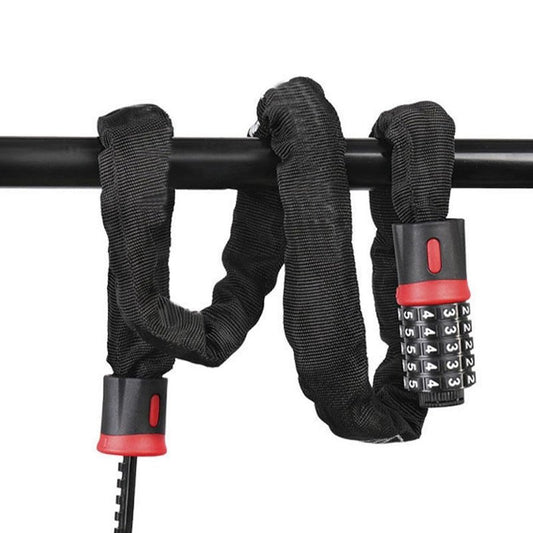 CFIKTE Bike Lock: 5 Digit Combination High Security Anti Theft Bike Chain Lock,Heavy Duty Resettable Keyless Bicycle Lock for Bike, Motorcycle, Scooter, Door & Gate (Chain Length: 120cm (47.24 inch))