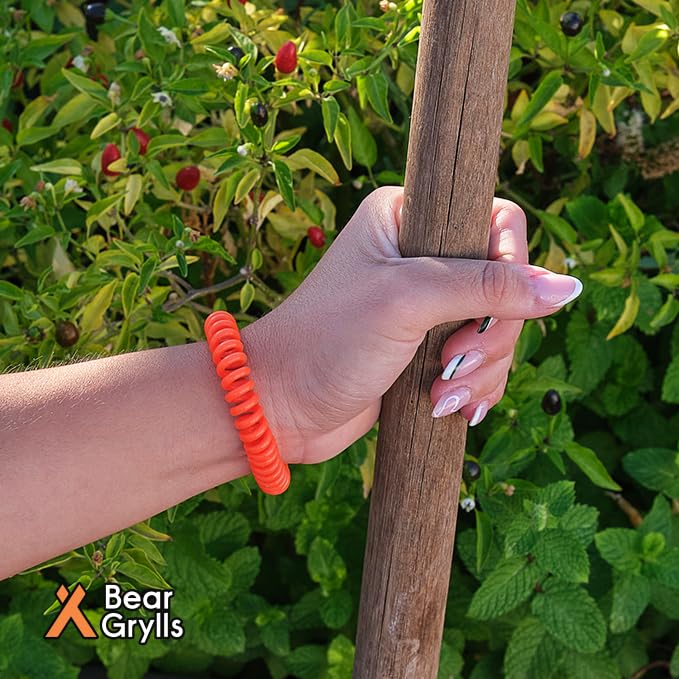 Bear Grylls Mosquito Repellent Wristbands – DEET-Free, Adjustable, 10 Pack