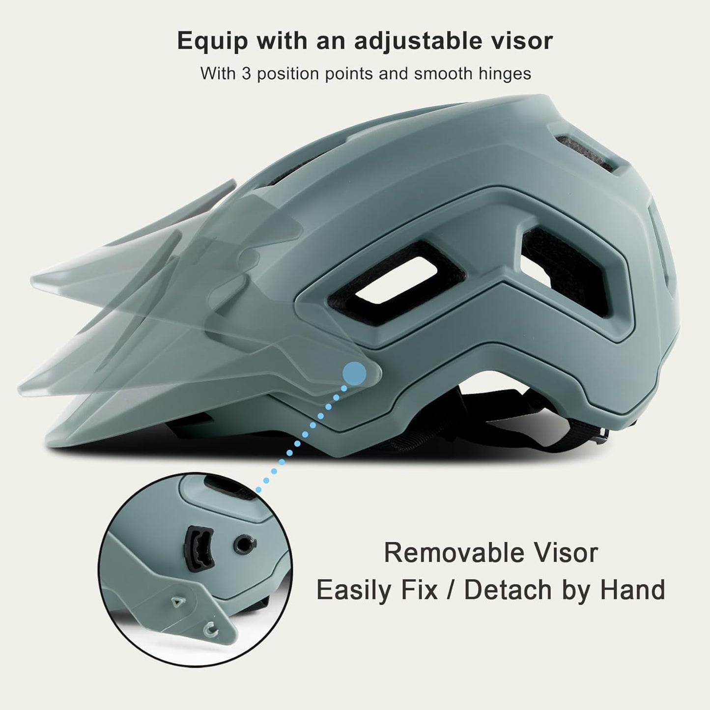 Skiennix Lightweight MTB Bike Helmet - Adjustable Visor for Men, Women & Youth | 2 Sizes Available