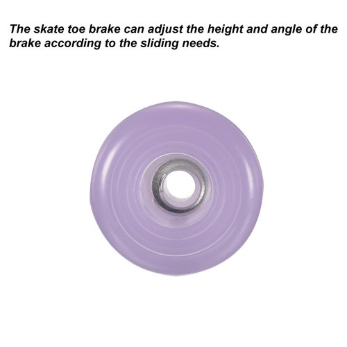 PATIKIL Roller Skate Toe Stops with Screwdriver, 1 Pair 82A Rubber Brake Stoppers Block for Roller Skate Accessories Replacement, Purple