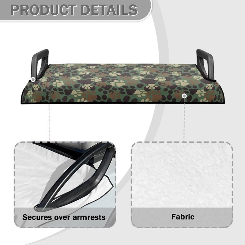 Tomeusey Golf Cart Seat Covers Dog Paw Print Seat Blanket Golf Cart Accessories Comfortable Club Car Seat Towel for 2 Person Seats,Golf Cart Essentials