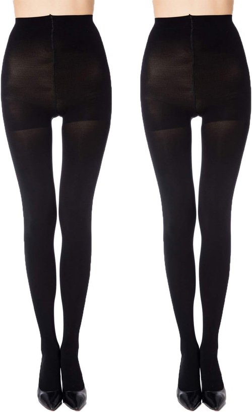 MANZI Opaque Tights - Run Resistant Control Top Panty Hose for Ultimate Comfort and Style