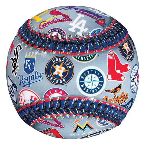 30 MLB Team Logo Baseball - Soft Sponge Core, Gloss Finish