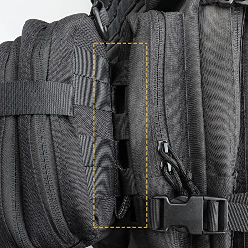 Molle Straps 6" for Tactical Pouch - 4 Pack Black