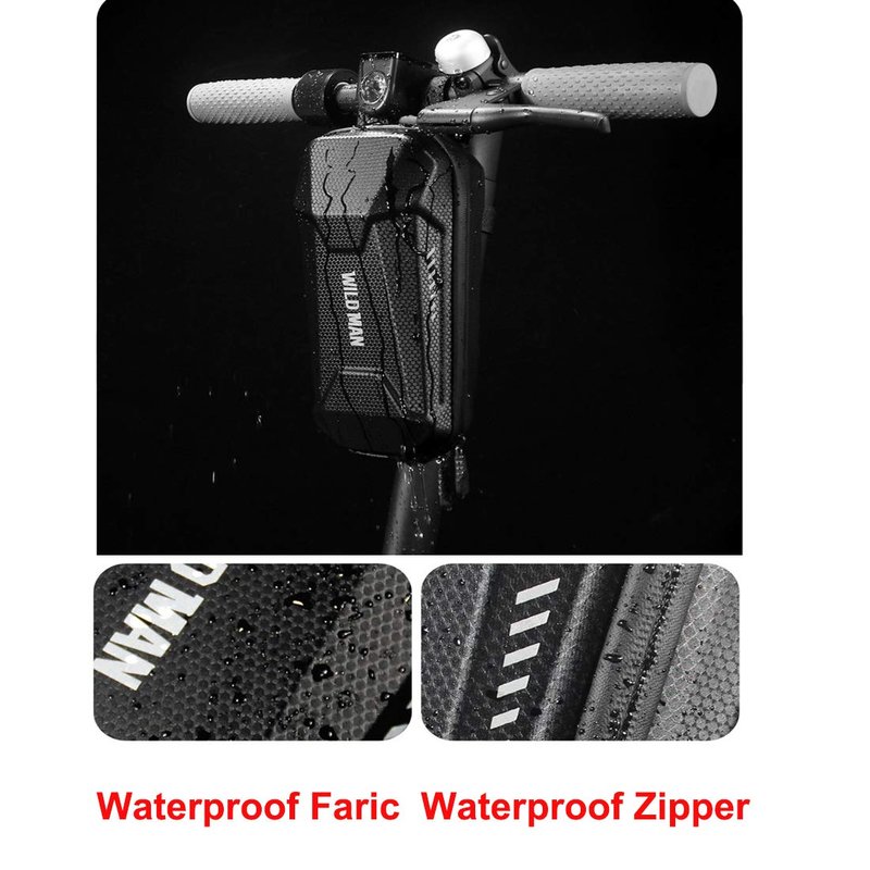 Scooter Storage Bag, Electric Scooter Handlebar Bag, Waterproof Durable EVA Scooters Front Hanging Bag for Mijia M365 Segway ES ES1/ES2/ES3/ES4 Fit for Wallet Glass Carrying Charger Tools Repair Tools