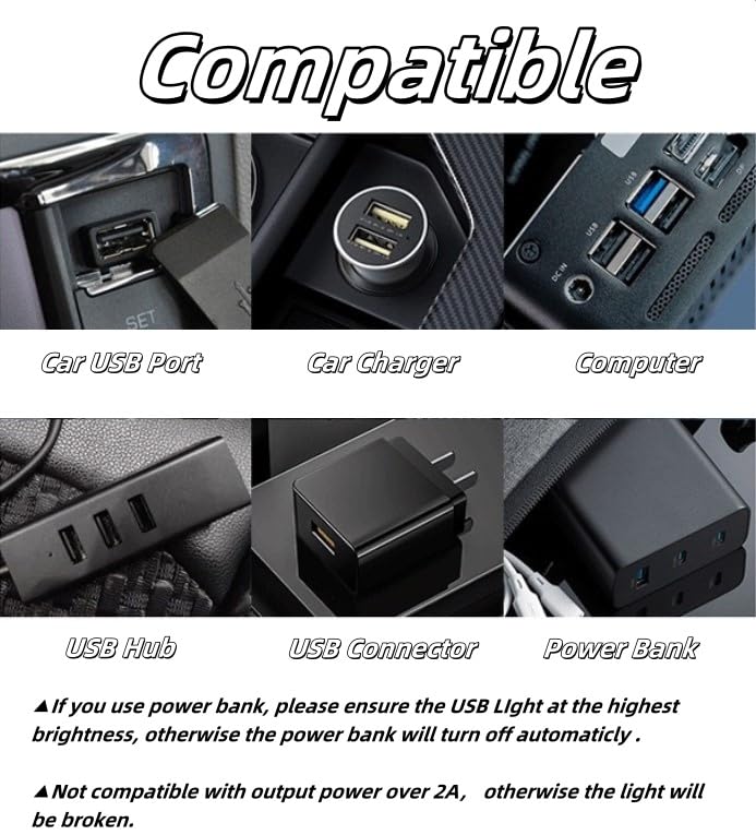 Poteital 4PCS Dimmable USB Touch Control Led Night Lights, Glass Plug in USB Light Bulbs, Cute Interior Car Lights, Retro Led Ambient Lighting, Small Mood Lamp for Bedroom, Hallway, Nursery, Camping