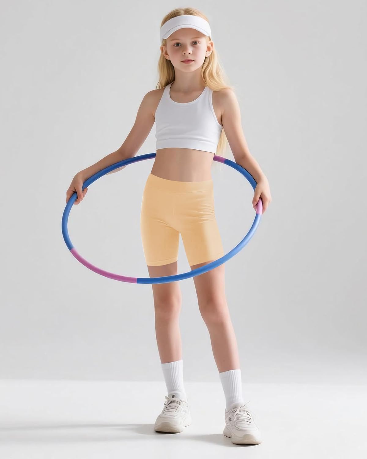 QBK Girls' Dance Shorts - Soft Solid Leggings for Gymnastics & Bike | 2T-13 Years