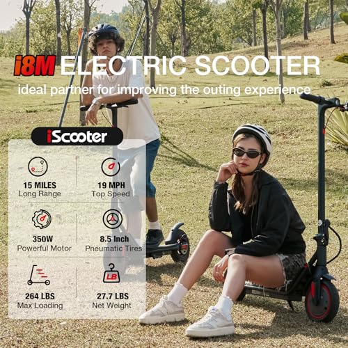 Foldable Electric Scooter for Adults - Smart App, Cruise Control, Carbon Black