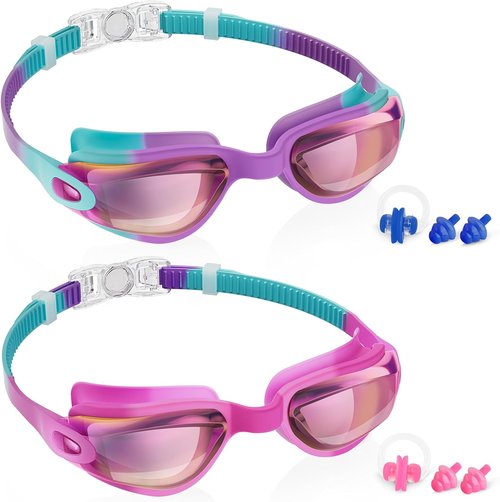 Aegend Swim Goggles - Anti-Fog & UV Protection for Kids Ages 3-14 | Comfortable Fit for Swimming