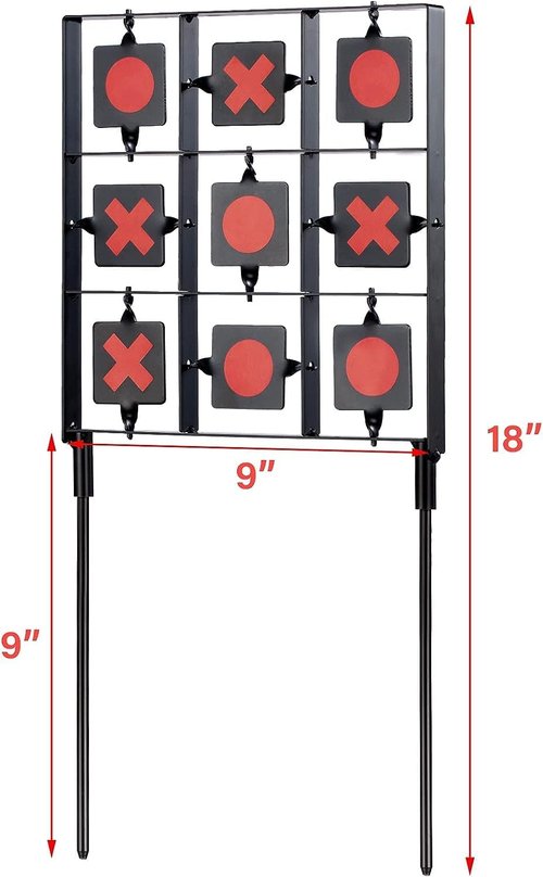 GearOZ Spinning Airsoft Target - 18"x9" Pellet Gun & Air Rifle Resetting Target for Outdoor Fun