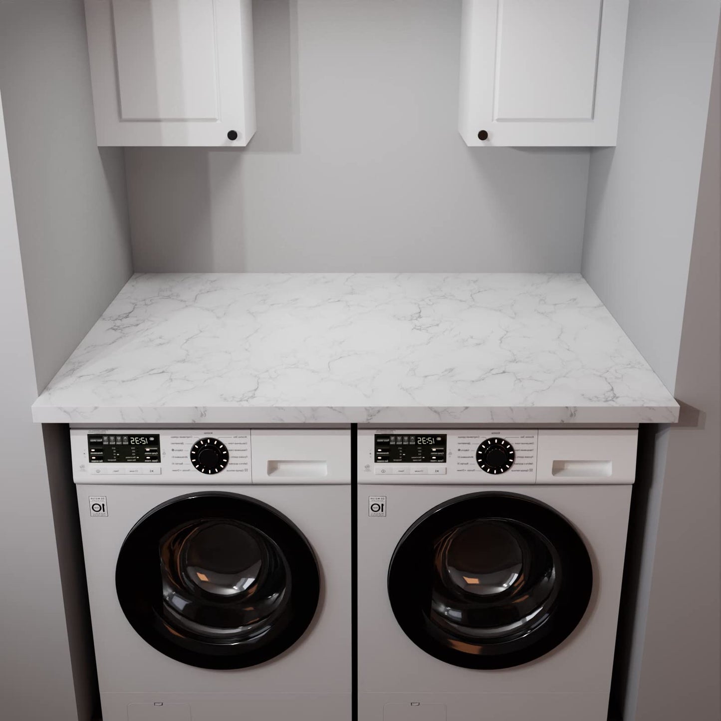 Decotalk 30"x400" Marble Contact Paper Peel and Stick White Marble Contact Paper Waterproof Marble Contact Paper for Counter Top Marble Wallpaper Removable Wallpaper for Bedroom Marble Vinyl Wrap