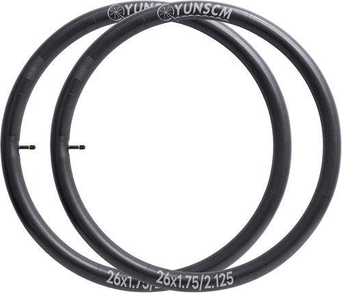 26-Inch Bicycle Tubes by [Brand Name] - Durable AV Schrader Valve, Fits 1.75 to 2.125 Sizes - 2-Pack