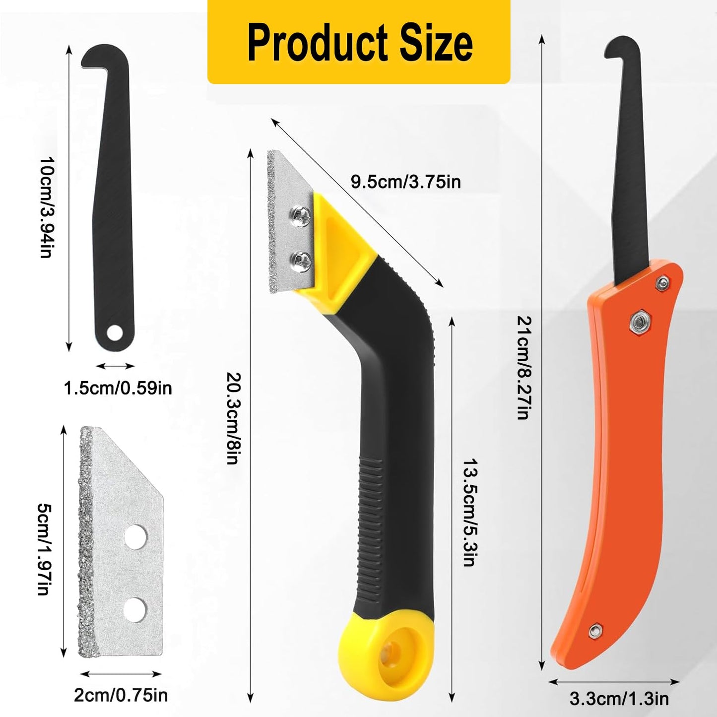 LABOFiC 14pcs Grout Removal Tool Kit, 2 Tile Grout Saws with 6 Extra Blades, 2 Grout Hand Saw with 4 Extra Blades, Tile Joint Cleaning Tools, Ideal for Tile Gap Cleaning and Repair