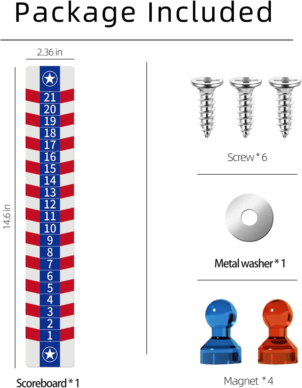 Skiennix Cornhole Scoreboard - Magnetic Decal with Easy Score Keepers | Perfect for Cornhole Games