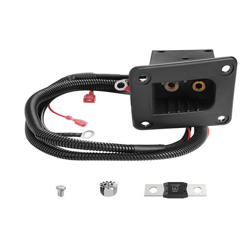 FIXHAWK EZGO 36v Charger Receptacle with Wiring Harness, Suitable for EZGO TXT/DCS/PDS/Medalist Electric Golf Carts. Replace OEM #73345-G01/73063-G01