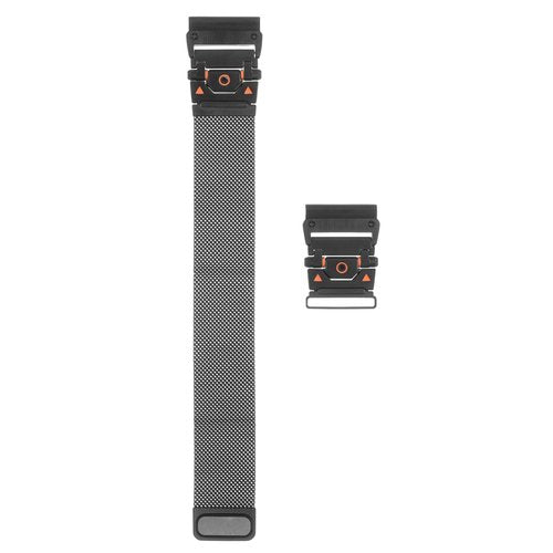 KaMnchain 26mm Quick Fit Stainless Steel Metal Mesh Loop Adjustable Magnetic Wristband Compatible with for Garmin Fenix 8（51mm) ,Fenix 7X/ 6X/ 5X Plus,Enduro 1 2 3,Descent MK1 Mk2i Mk2 Mk3 ,Tactix 7,TACTIX DELTA,Epix Pro 51mm,quatix 8,tactix8/7 Pro (blac