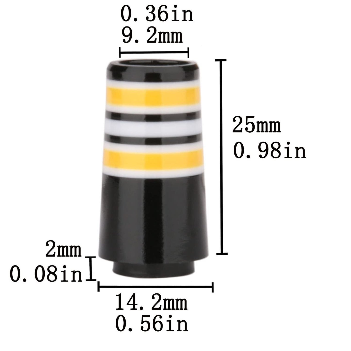 Golf Builder 10pcs Custom Tip .355 Golf Ferrules for Taper Tip Iron Wedge (Orange Ring)