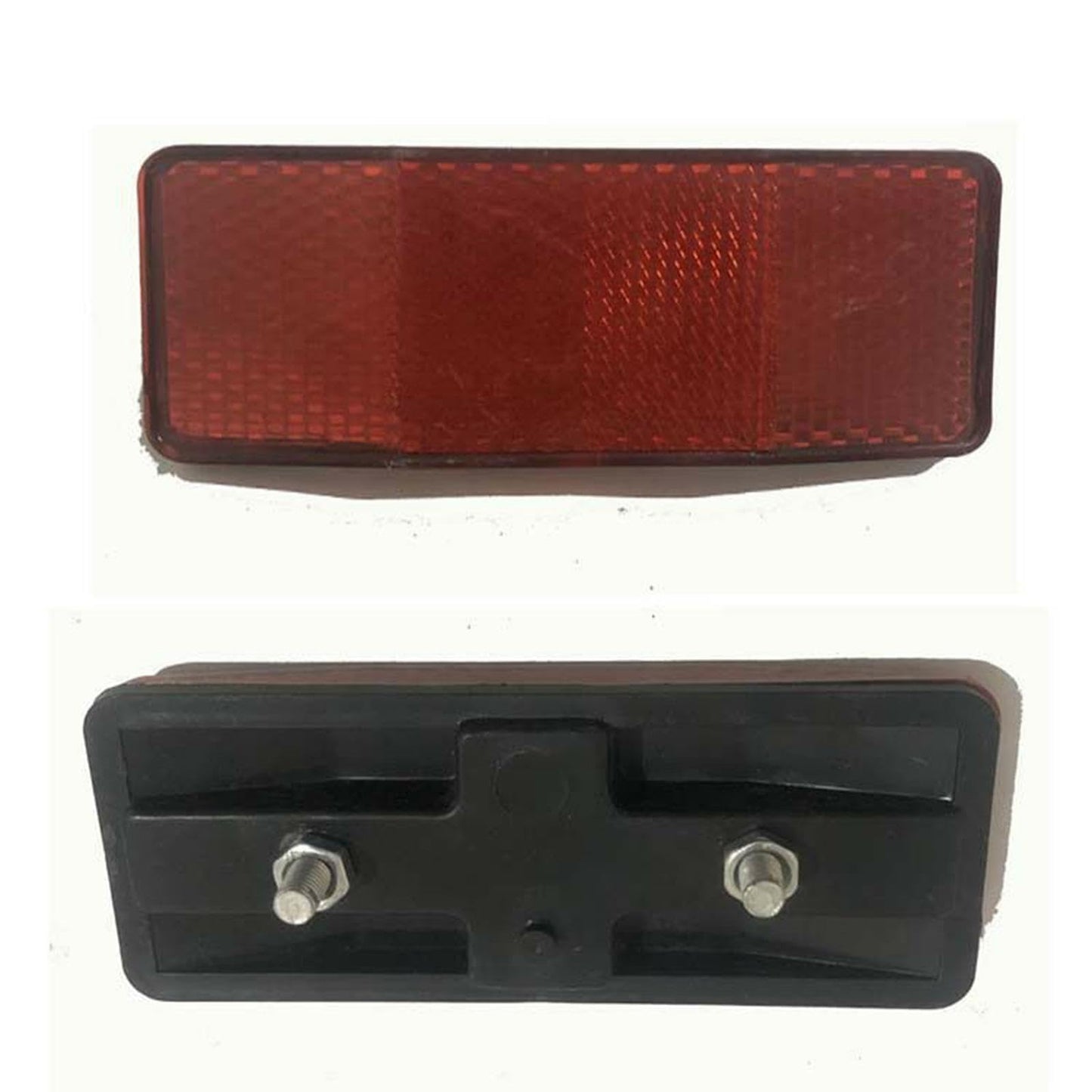 2PCS Bike Reflectors for Night Riding, Front and Rear Bicycle Reflectors with Mounting Bolts and Screws, Bike Safety Reflector for Rear Rack, Basket, Mountain Bike, Road Bike and Commuter Bicycle