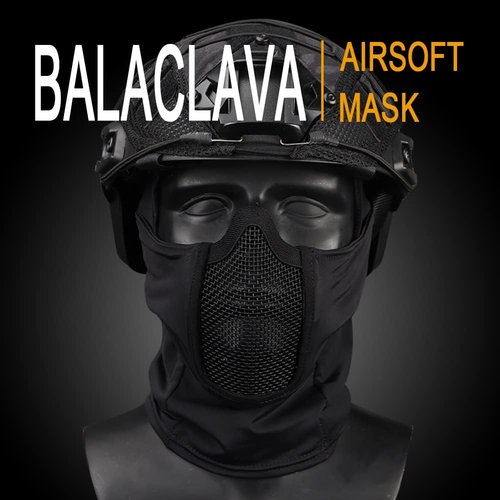 AOUTACC Balaclava Airsoft Mesh Mask,Style Full Face Protection Hood for Cs War Game, BB Gun,Hunting,Paintball
