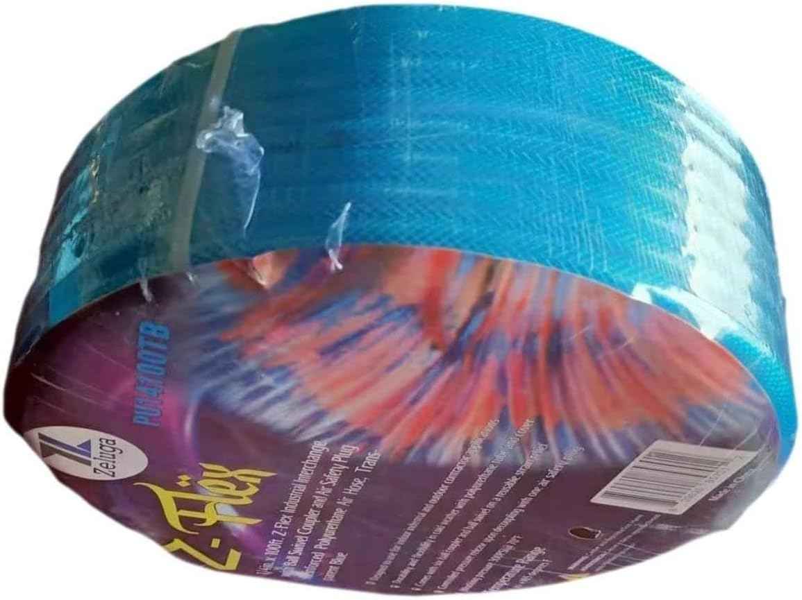 Z-Flex 1/4in. x 100ft. Reinforced Polyurethane Air Hose with Ball Coupler & Safety Plug - 300 PSI