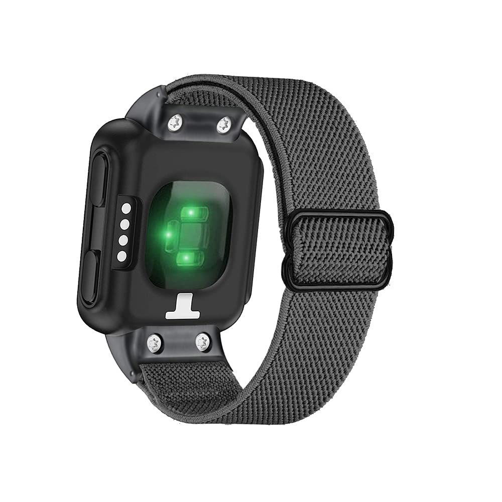 C2D JOY Stretchy Loop Nylon Strap Compatible with Garmin forerunner 35/30 Approach S10 Bands Replacement Accessory - Black