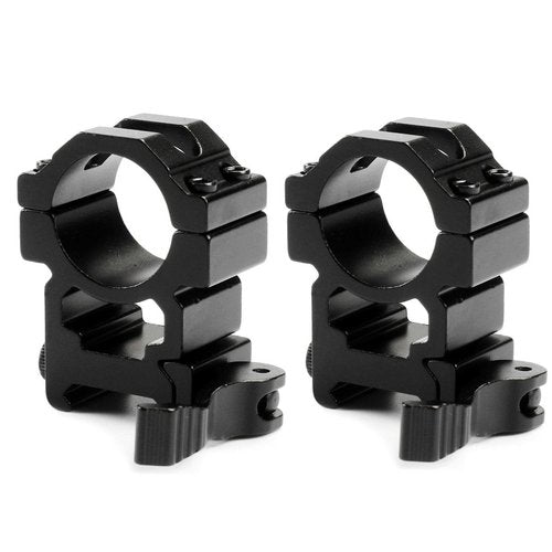 MIZUGIWA 1 Inch High Profile Picatinny QD Scope Mount Rings - 2 Pcs