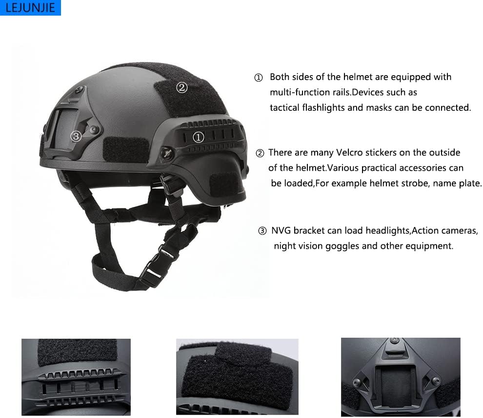 MICH Airsoft Helmet - Detachable Full Face Mask & Goggles with NVG Mount | Ideal for Paintball & Outdoor Activities