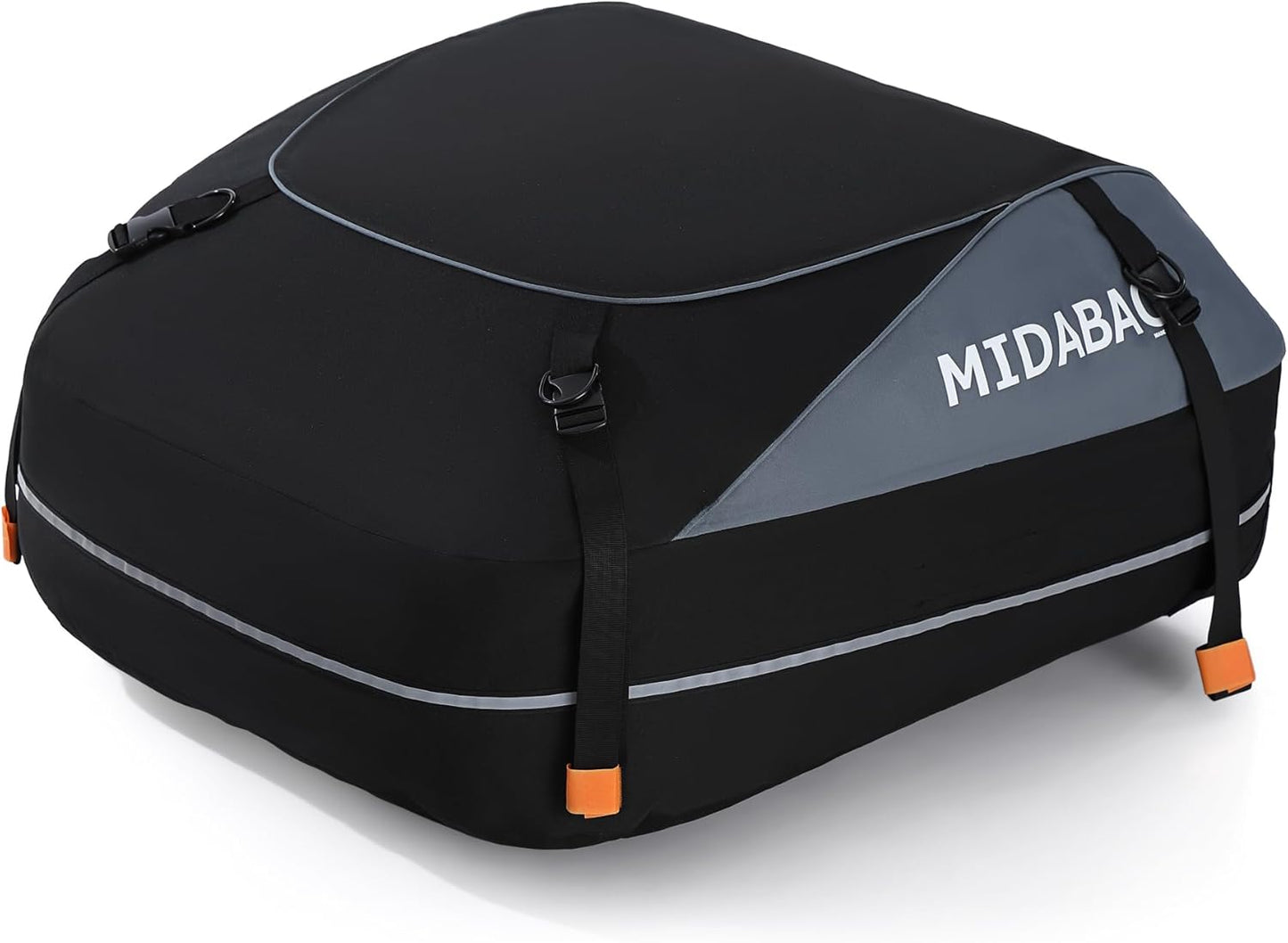 MIDABAO Waterproof Car Roof Top Carrier - 12 Cubic Feet Cargo Bag with Anti-Slip Mat | Durable Zippers