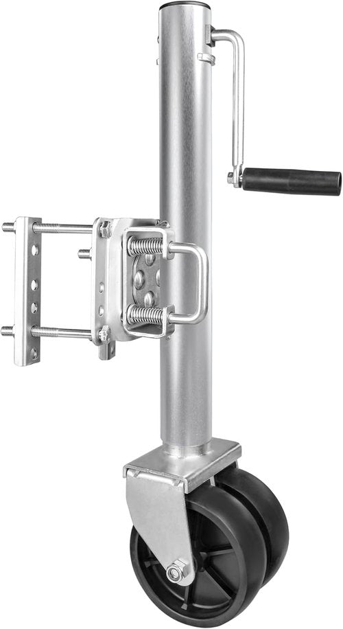 MaxxHaul Trailer Jack - 1500 lbs Capacity, 11-1/2" Lift, Swing-Back Design & Dual 6" Wheels | Bolt-On for Utility & Boat Trailers