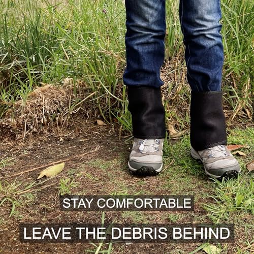 Neoprene Gaiters for Hiking, Yard Work & Outdoor Safety - Adjustable & Reflective
