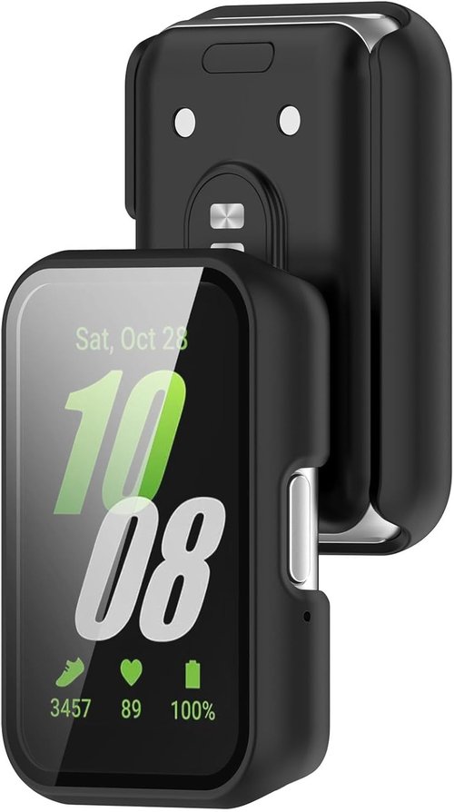 FanTEK Galaxy Fit 3 Watch Case - Scratch Resistant & Shock Absorbing, Matte Black for Men & Women