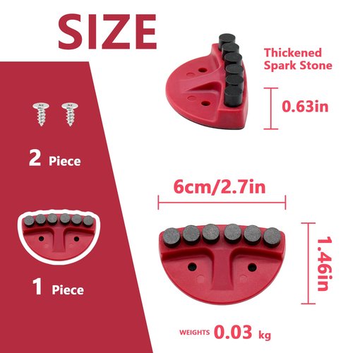 Sexkeeplood Skateboard Spark Plate,Spark Plate Foot Pressure Slider -Red Skateboard Friction Spark Tool,Skateboarder's Accessory for Ride,Red,(Pack of 2)