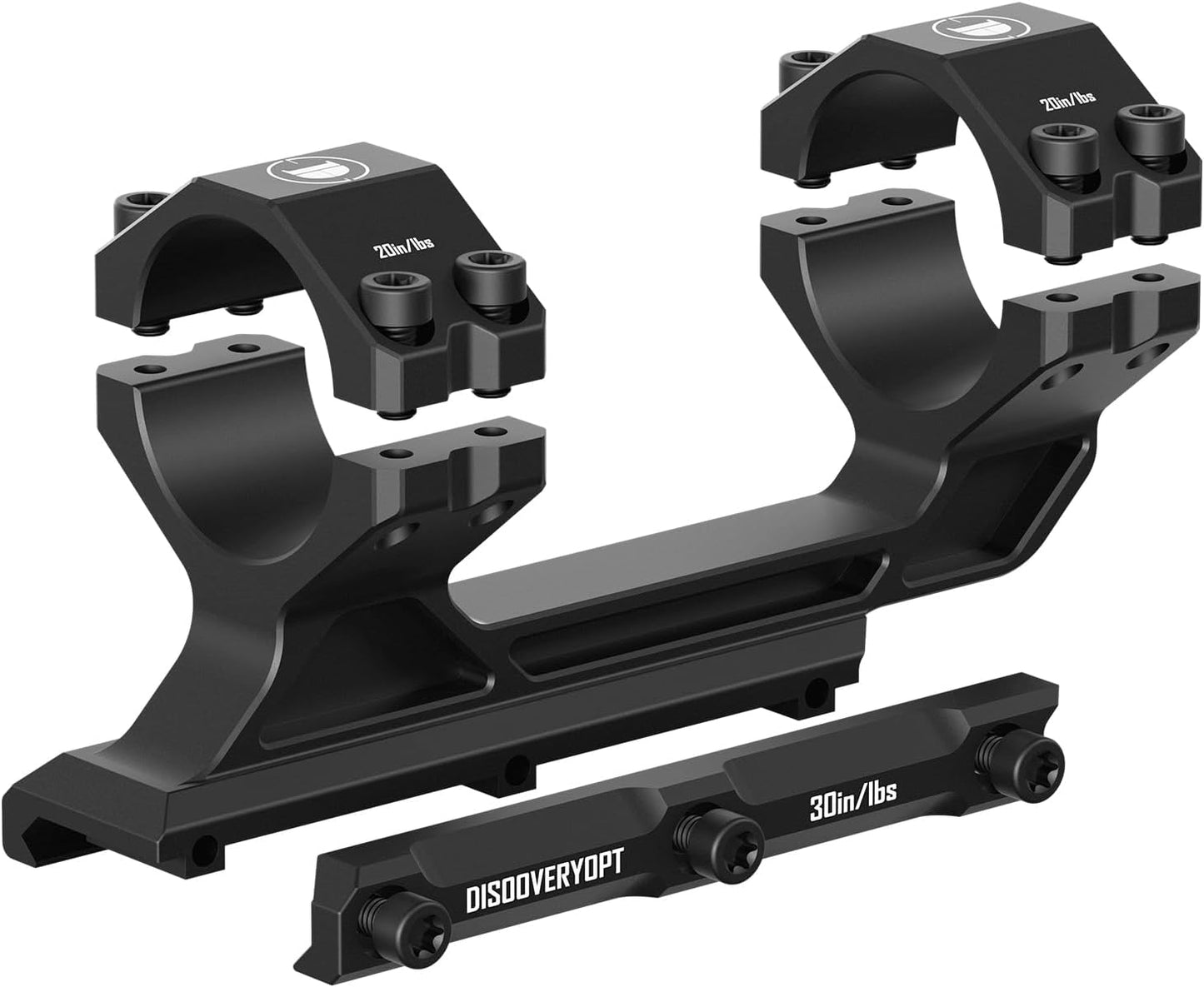 One-Piece High Precision 20 MOA Cantilever Scope Mount by [Brand Name] - 34mm/30mm Tube for Picatinny Rail