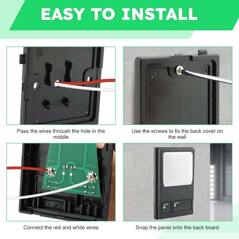 Upgrade Garage Door Opener, Wired Replacement Wall Keypad Button Compatible with Liftmaster 41A5273-1 78LM